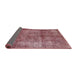 Sideview of Abstract Light Coral Pink Modern Rug, abs1273