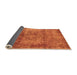 Sideview of Abstract Orange Modern Rug, abs1273org