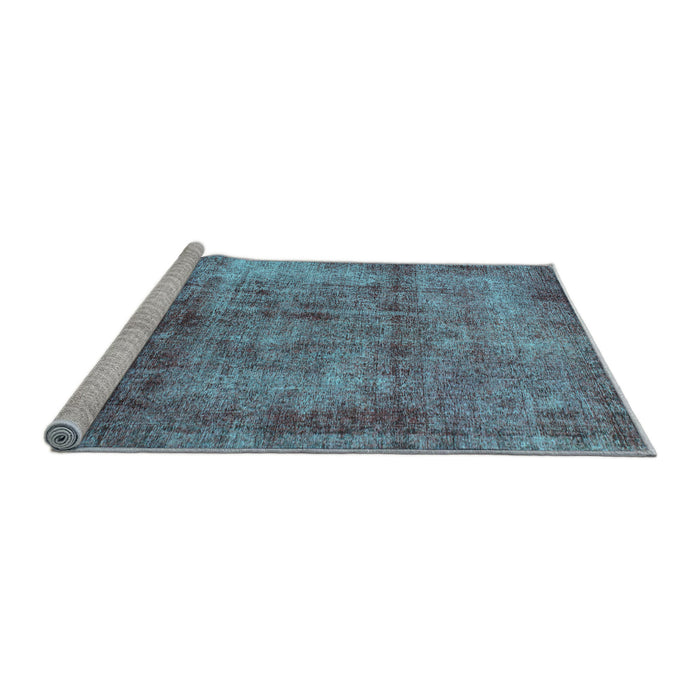 Sideview of Machine Washable Abstract Light Blue Modern Rug, wshabs1273lblu