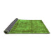 Sideview of Abstract Green Modern Rug, abs1273grn