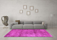 Machine Washable Abstract Pink Modern Rug, wshabs1273pnk