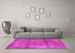 Machine Washable Abstract Pink Modern Rug in a Living Room, wshabs1273pnk