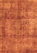 Machine Washable Abstract Orange Modern Area Rugs, wshabs1273org