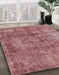 Abstract Light Coral Pink Modern Rug in Family Room, abs1273