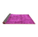 Sideview of Abstract Pink Modern Rug, abs1273pnk