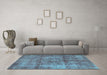 Machine Washable Abstract Light Blue Modern Rug in a Living Room, wshabs1273lblu