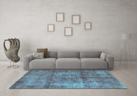 Machine Washable Abstract Light Blue Modern Rug, wshabs1273lblu