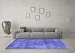 Machine Washable Abstract Blue Modern Rug in a Living Room, wshabs1273blu