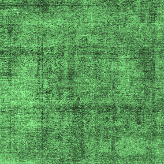 Square Machine Washable Abstract Emerald Green Modern Area Rugs, wshabs1273emgrn