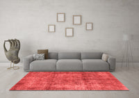 Machine Washable Abstract Red Modern Rug, wshabs1273red