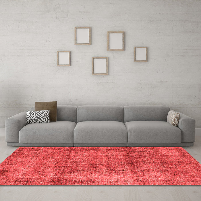 Modern Red Washable Rugs