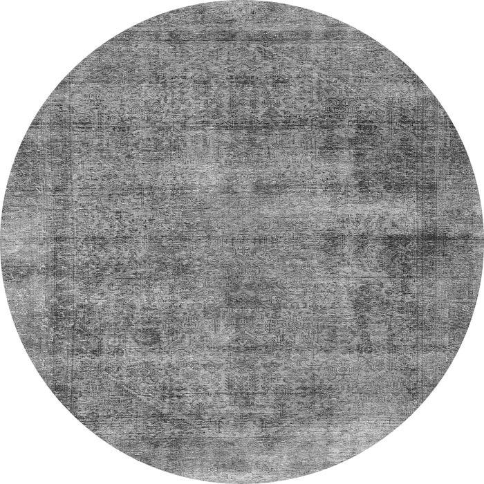 Round Abstract Gray Modern Rug, abs1274gry