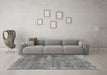 Machine Washable Abstract Gray Modern Rug in a Living Room,, wshabs1274gry