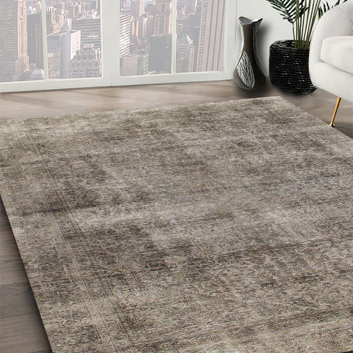 Abstract Puce Purple Modern Rug in Family Room, abs1274