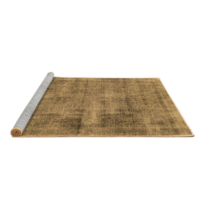 Sideview of Machine Washable Abstract Brown Modern Rug, wshabs1274brn