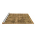 Sideview of Machine Washable Abstract Brown Modern Rug, wshabs1274brn