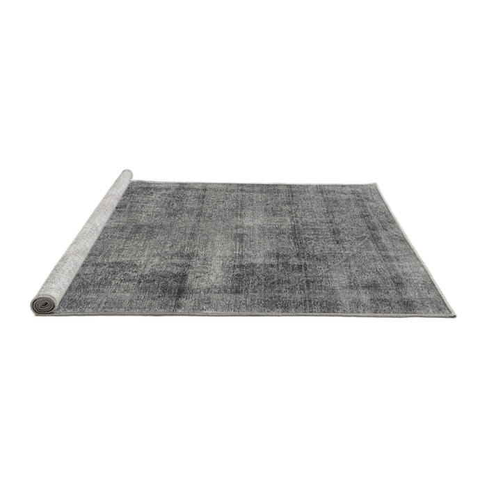 Sideview of Machine Washable Abstract Gray Modern Rug, wshabs1274gry