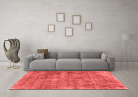 Machine Washable Abstract Red Modern Rug, wshabs1274red