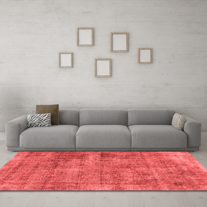 Modern Red Washable Rugs
