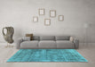 Machine Washable Abstract Light Blue Modern Rug in a Living Room, wshabs1274lblu