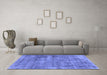 Machine Washable Abstract Blue Modern Rug in a Living Room, wshabs1274blu