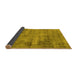 Sideview of Abstract Yellow Modern Rug, abs1274yw