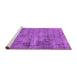 Sideview of Machine Washable Abstract Purple Modern Area Rugs, wshabs1274pur