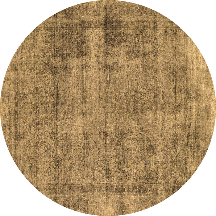 Round Machine Washable Abstract Brown Modern Rug, wshabs1274brn