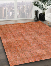 Abstract Orange Red Modern Rug, abs1275