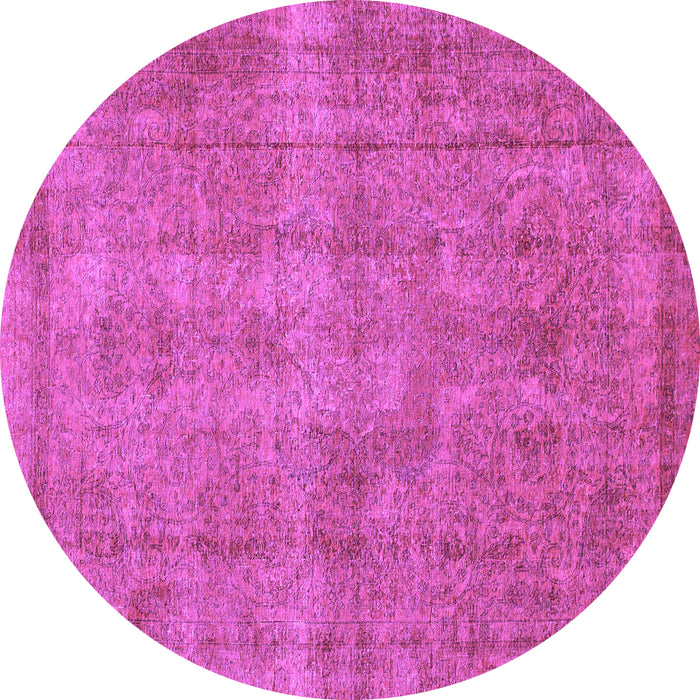 Round Machine Washable Abstract Purple Modern Area Rugs, wshabs1275pur