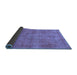 Sideview of Abstract Blue Modern Rug, abs1275blu