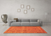 Machine Washable Abstract Orange Modern Rug, wshabs1275org