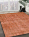 Machine Washable Abstract Orange Red Rug in a Family Room, wshabs1275