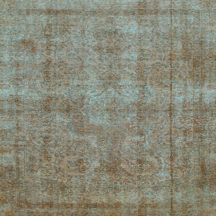 Square Abstract Light Blue Modern Rug, abs1275lblu