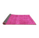 Sideview of Abstract Pink Modern Rug, abs1275pnk