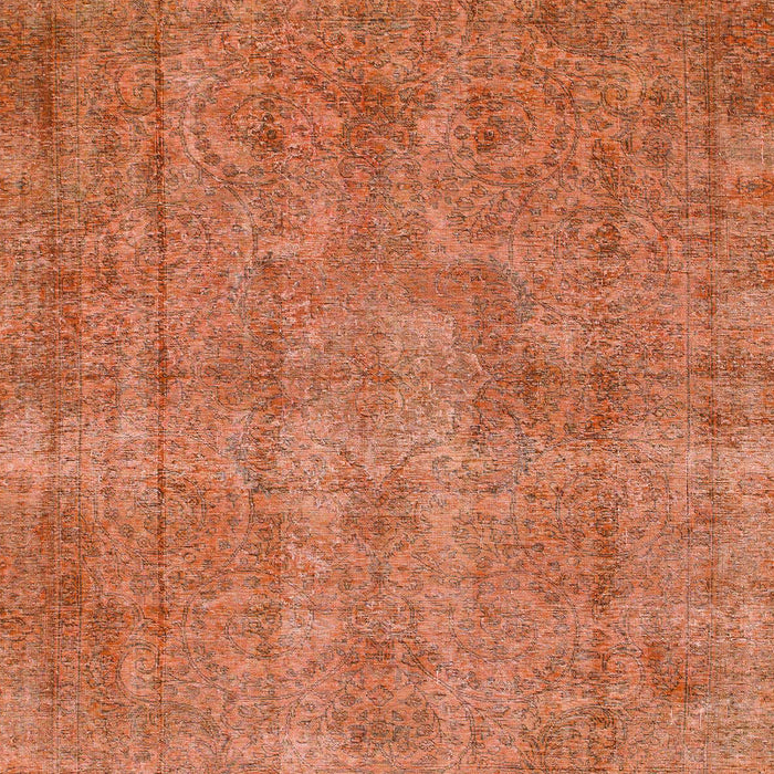 Machine Washable Abstract Orange Red Rug, wshabs1275