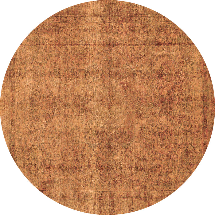 Round Machine Washable Abstract Brown Modern Rug, wshabs1275brn