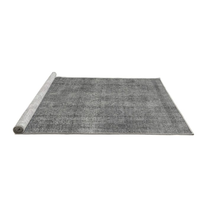 Sideview of Machine Washable Abstract Gray Modern Rug, wshabs1275gry