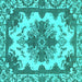 Square Persian Turquoise Bohemian Rug, abs1276turq