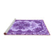 Sideview of Machine Washable Persian Purple Bohemian Area Rugs, wshabs1276pur