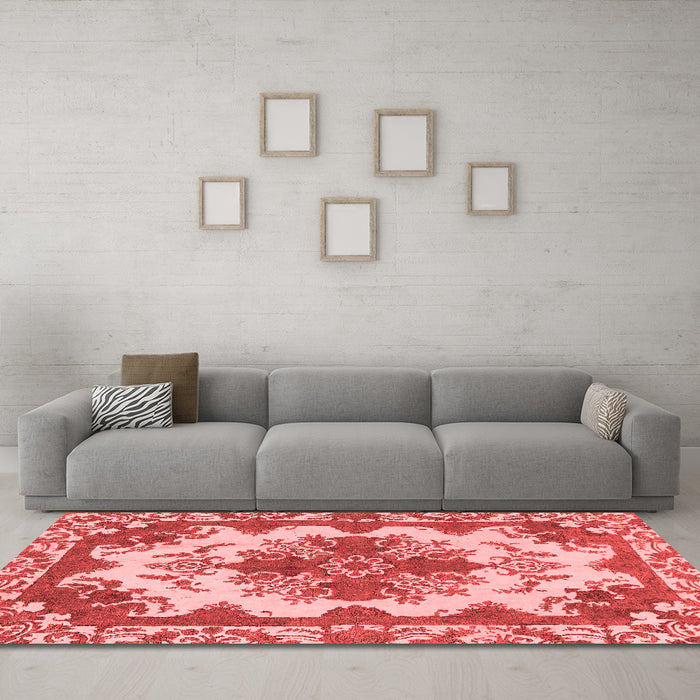 Bohemian Red Washable Rugs