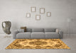 Machine Washable Persian Orange Bohemian Area Rugs in a Living Room, wshabs1276org