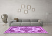 Machine Washable Persian Pink Bohemian Rug in a Living Room, wshabs1276pnk