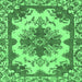 Square Persian Emerald Green Bohemian Rug, abs1276emgrn