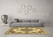 Machine Washable Persian Brown Bohemian Rug in a Living Room,, wshabs1276brn