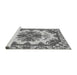 Sideview of Machine Washable Persian Gray Bohemian Rug, wshabs1276gry