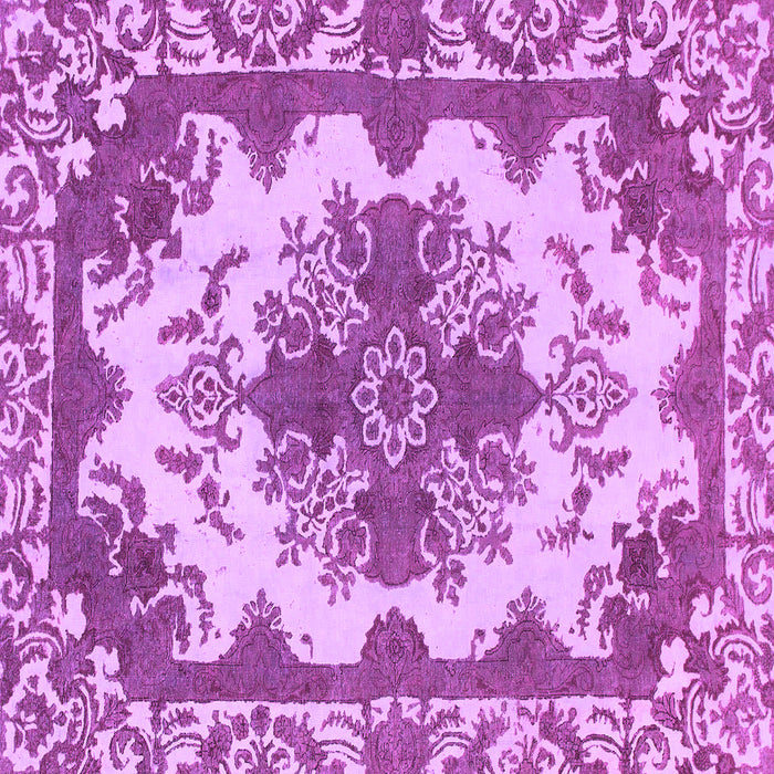 Square Machine Washable Persian Pink Bohemian Rug, wshabs1276pnk