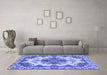 Machine Washable Persian Blue Bohemian Rug in a Living Room, wshabs1276blu