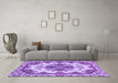 Machine Washable Persian Purple Bohemian Area Rugs in a Living Room, wshabs1276pur