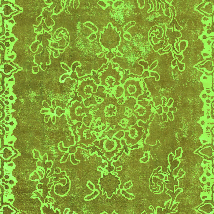 Machine Washable Abstract Green Modern Area Rugs, wshabs1277grn